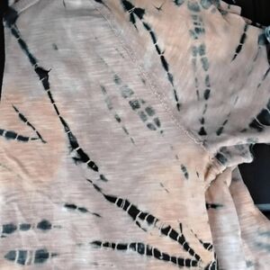 Victoria's Secret Cream and Black Tie-Dye Tee